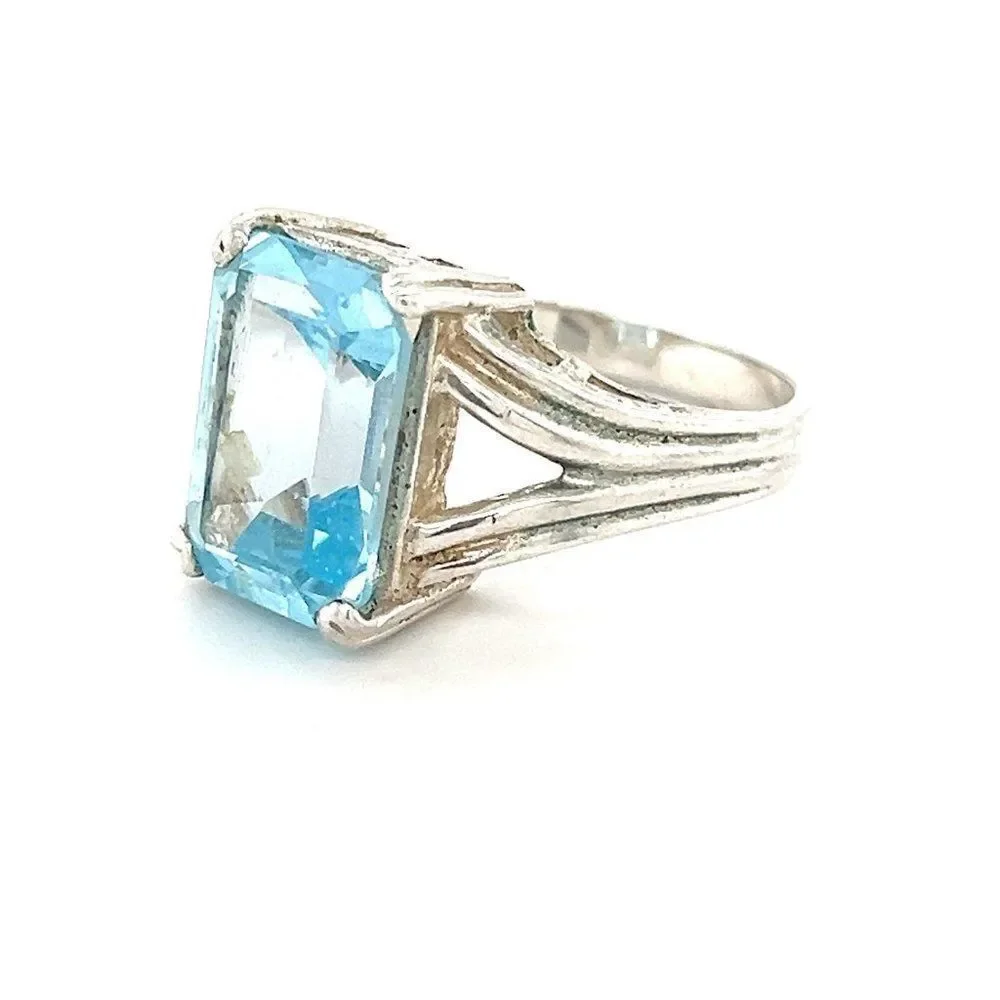 Lovely‎ Exquisite Sterling Large Topaz Ring